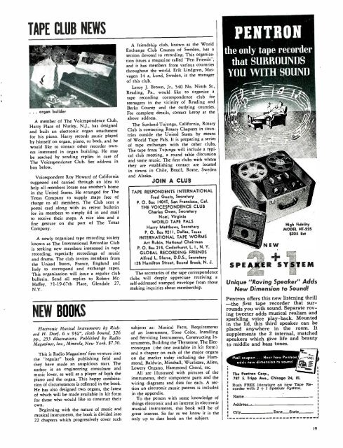 Tape Recording Magazine - AmericanRadioHistory.Com