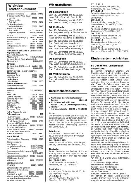 AMTS- UND MITTEILUNGSBLATT - Leidersbach