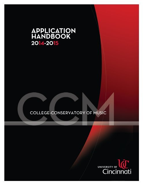 CCM Application Handbook - Cincinnati College - Conservatory of ...