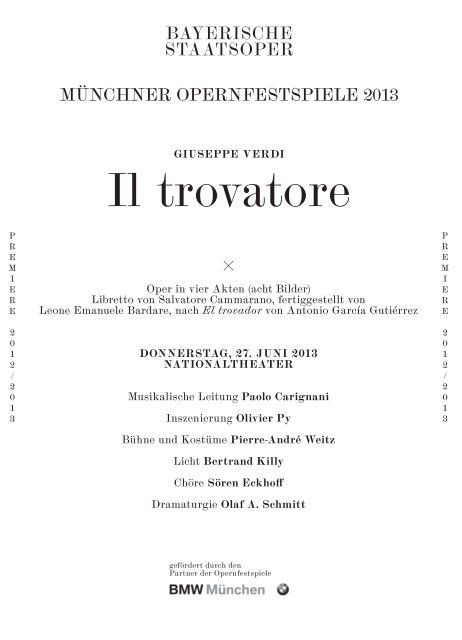 Cast list as PDF Download - Bayerische Staatsoper