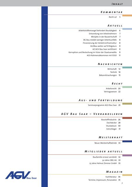 Saar Bau Report - AGV Bau Saar