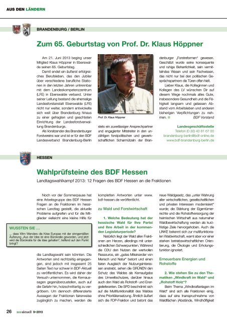 Ausgabe 09/2013 - Bund Deutscher Forstleute (BDF)