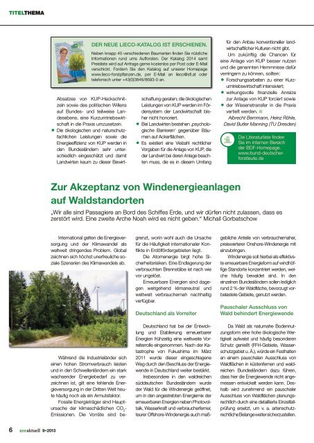 Ausgabe 09/2013 - Bund Deutscher Forstleute (BDF)