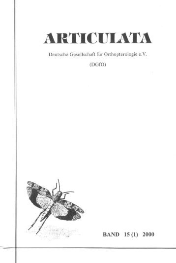 Heft 1 - Deutsche Gesellschaft für Orthopterologie