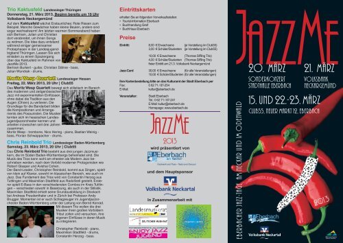 JazzMe Flyer 2013.indd - Stadt Eberbach