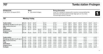 Tumba station–Fruängen 707 - SL.se