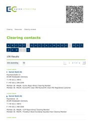 Eurex Clearing - Clearing contacts