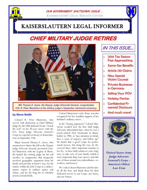 Kaiserslautern Legal Informer - US Army in Europe