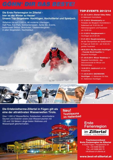 Zillertaler Gästezeitung Winter 2014