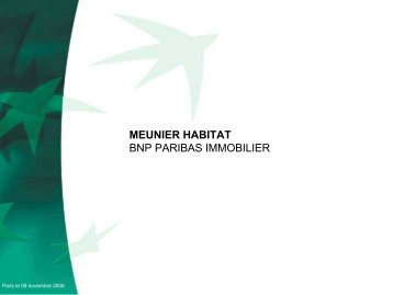 meunier habitat bnp paribas immobilier - Centre d'information et de ...