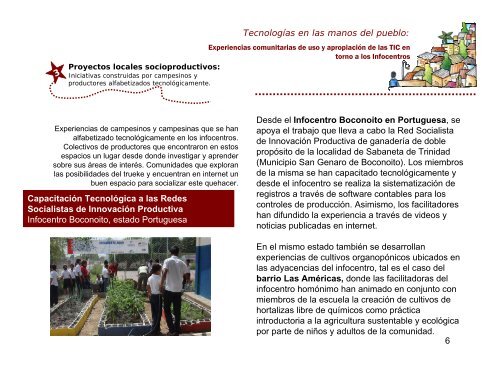 TECNOLOGIAS EN MANOS DEL PUEBLO.pdf - FundaciÃ³n Infocentro