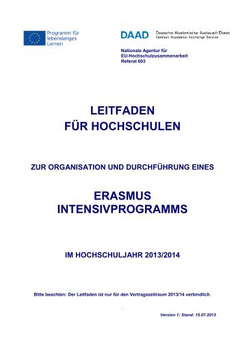 Leitfaden für IP-Koordinatoren 2013/14 - eu-DAAD