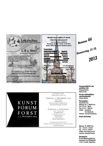 Mitteilungsblatt Nr. 44 vom 31.10.2013 - Forst in Baden