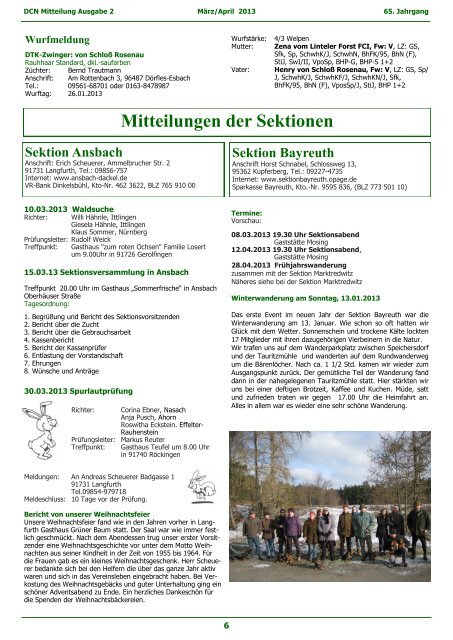 DCN Mitteilungen