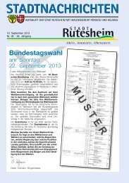 Ausgabe Nr. 38 vom 19. September 2013, Teil I - Rutesheim