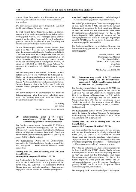 Amtsblatt Ausgabe Nr. 50 vom 13.12.2013 - Bezirksregierung Münster