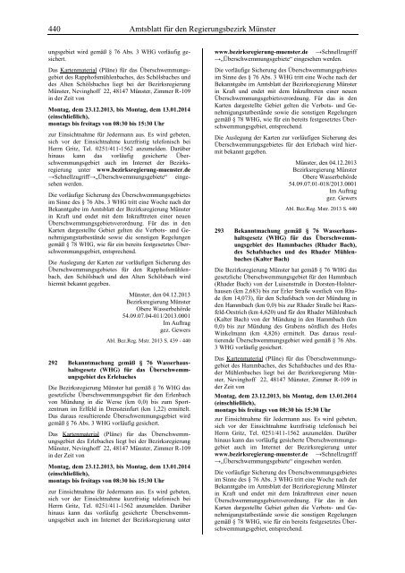 Amtsblatt Ausgabe Nr. 50 vom 13.12.2013 - Bezirksregierung Münster