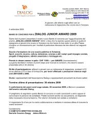 bando di concorso per il dialog junior award 2009
