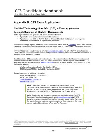 the CTS certification exam [PDF] - iatse