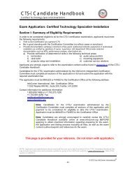 CTS Exam Sample Questions - InfoComm
