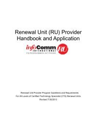 (RU) Provider Handbook - InfoComm