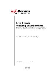 Live Events Viewing Environments - InfoComm