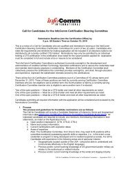 InfoComm Certification Committee- Call For Candidates