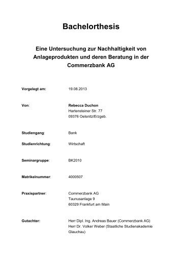 Bachelorthesis - OPUS-Datenbank - Staatliche Studienakademie ...