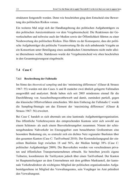 Multiple Rationalitäten der kantonalen ... - Universität St.Gallen