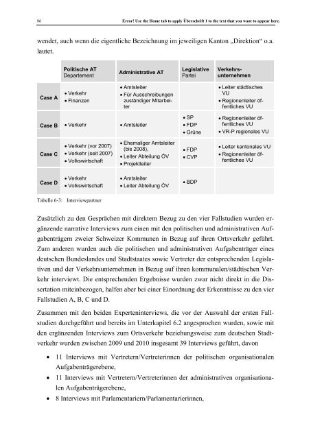 Multiple Rationalitäten der kantonalen ... - Universität St.Gallen