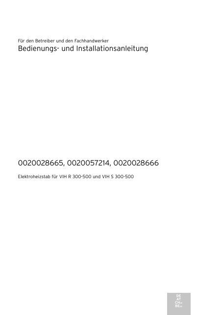 INT Installation instructions / Operating manual