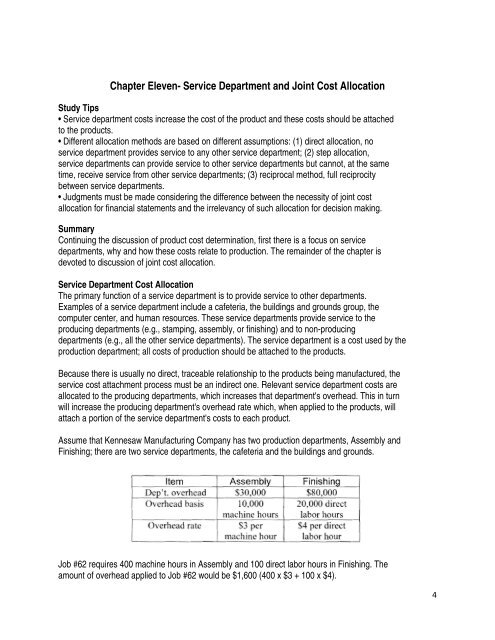 Chapter Nine- Activity-Based Costing