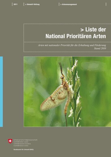 Liste der National PrioritÃ¤ren Arten - BAFU - CH