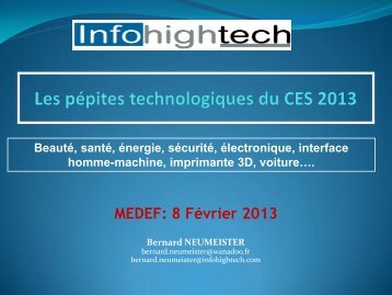 Bernard NEUMEISTER - infohightech