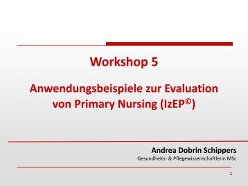 Workshop 5: Anwendungsbeispiele zur Evaluation - Caritas ...