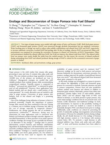 Ensilage and Bioconversion of Grape Pomace into ... - infohightech