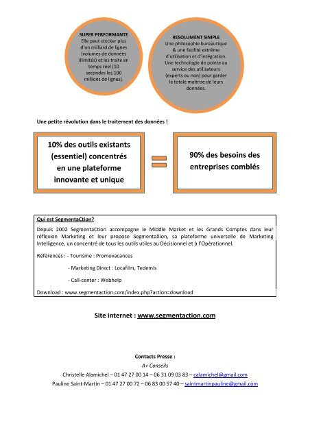 SegmentaXion, la plateforme universelle de stockage ... - infohightech