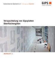 Verspachtelung von Gipsplatten Oberflächengüten - Infokom GmbH