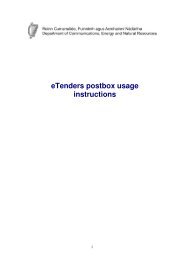 eTenders postbox usage instructions - Infomar