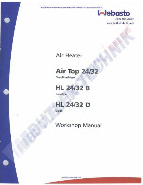 Webasto Air Top HL32 D Workshop Manual