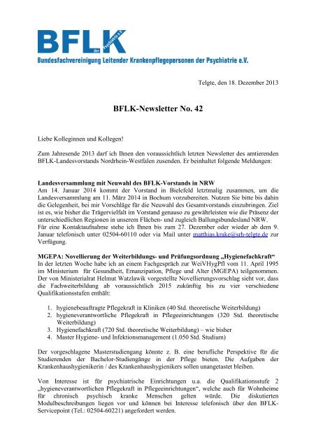 BFLK-Newsletter No. 42