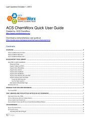 ACS ChemWorx Quick User Guide