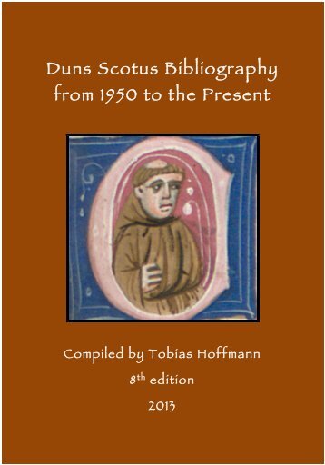 Duns Scotus-Bibliography - The Catholic University of America