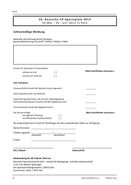 bvkm.aktuell Februar 2013 - Bundesverband für körper