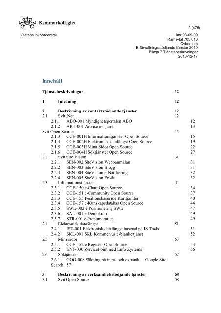 EFST Cybercom Bilaga 7 Tjänstebeskrivningar 2013-12 ... - Avropa.se