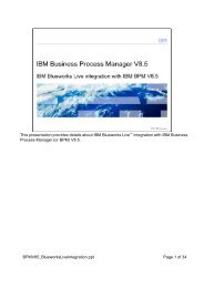 This presentation provides details about IBM Blueworks Live - Support