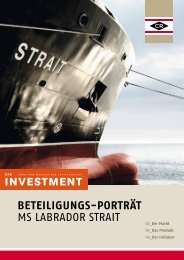 Beteiligungs-Porträt MS Labrador Strait - Carsten Rehder