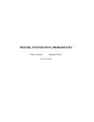 mesure, integration, probabilites - Centre de Mathématiques et ...