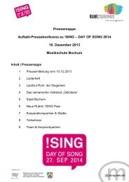 Download der Pressemappe als pdf - Sing - Day Of Song