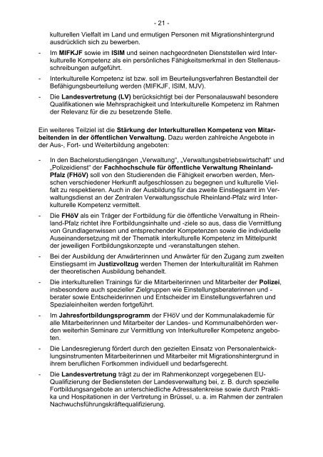 Fortschreibung des Integrationskonzepts - Ministerium für ...